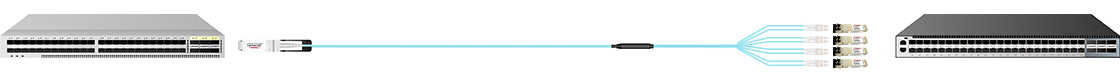 Direct Connection for 40GbE QSFP+ to 8x LC AOC